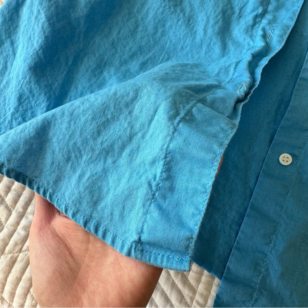 H&M Button-Down Shirt in Bright Turquoise - Picture 5 of 11